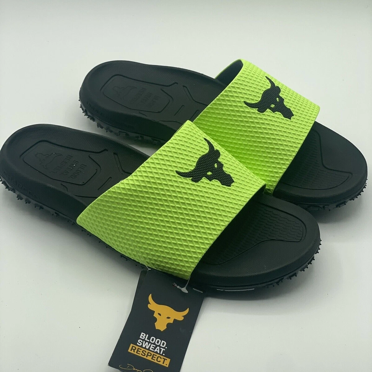 Under Armour Rock Slide 2.0 Mens Size 13 Sandal Black Green Fat
