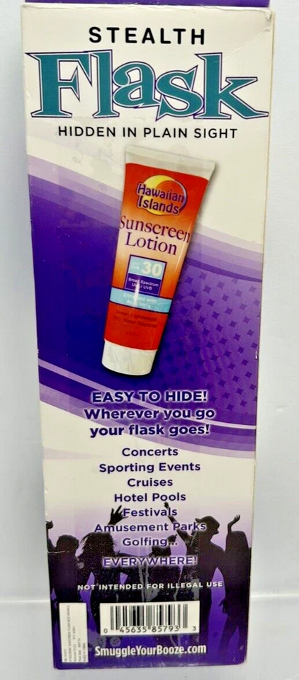 Frasco sigiloso contrabandea tu bebida en tubo de protector solar falso seguro 10 OZ COMPRAR #H Foto 2 de 4