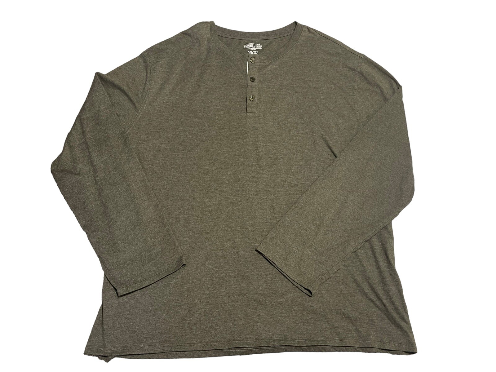 Pendleton Olive Green Pullover Button Long Sleeve… - image 1