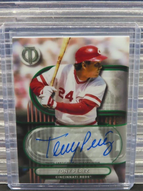 2024 Topps Tribute Tony Perez Autographs Green Auto #57/99 Cincinnati Reds