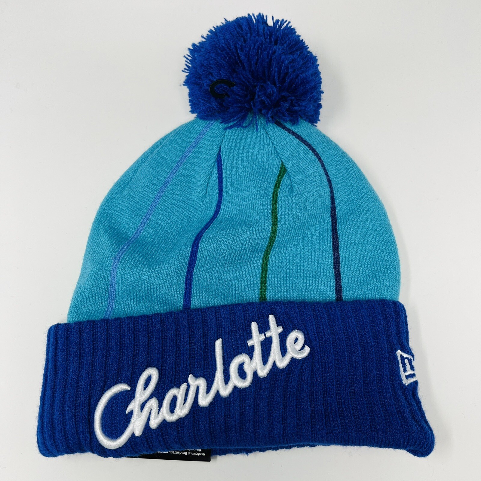 New Era NBA Charlotte Hornets Mens City Beanie Toboggan Winter Hat Teal OSFM