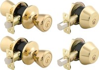 Brinks 2105-105 Tulip Style Keyed Alike Door Knob And Deadbolt Set, Polished Bra Brinks 2105-105 Tulip Style Keyed Alike Door Knob And Deadbolt Set, Polished Bra