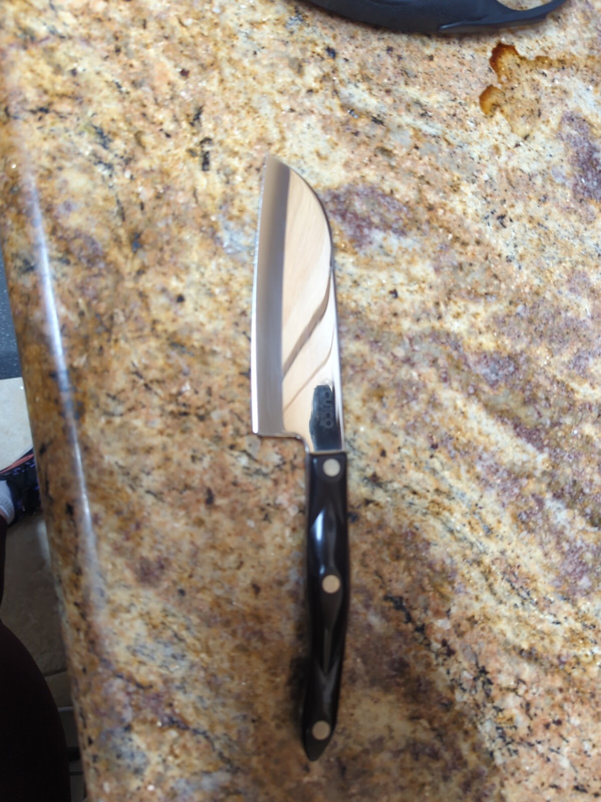 Cutco 2166 Petite Santoku Knife With 5" Blade and Classic Brown Handle