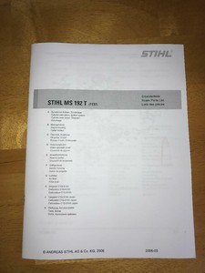 Ms192 T Ms 192t 192 Stihl Chainsaw Parts List Manual Ebay