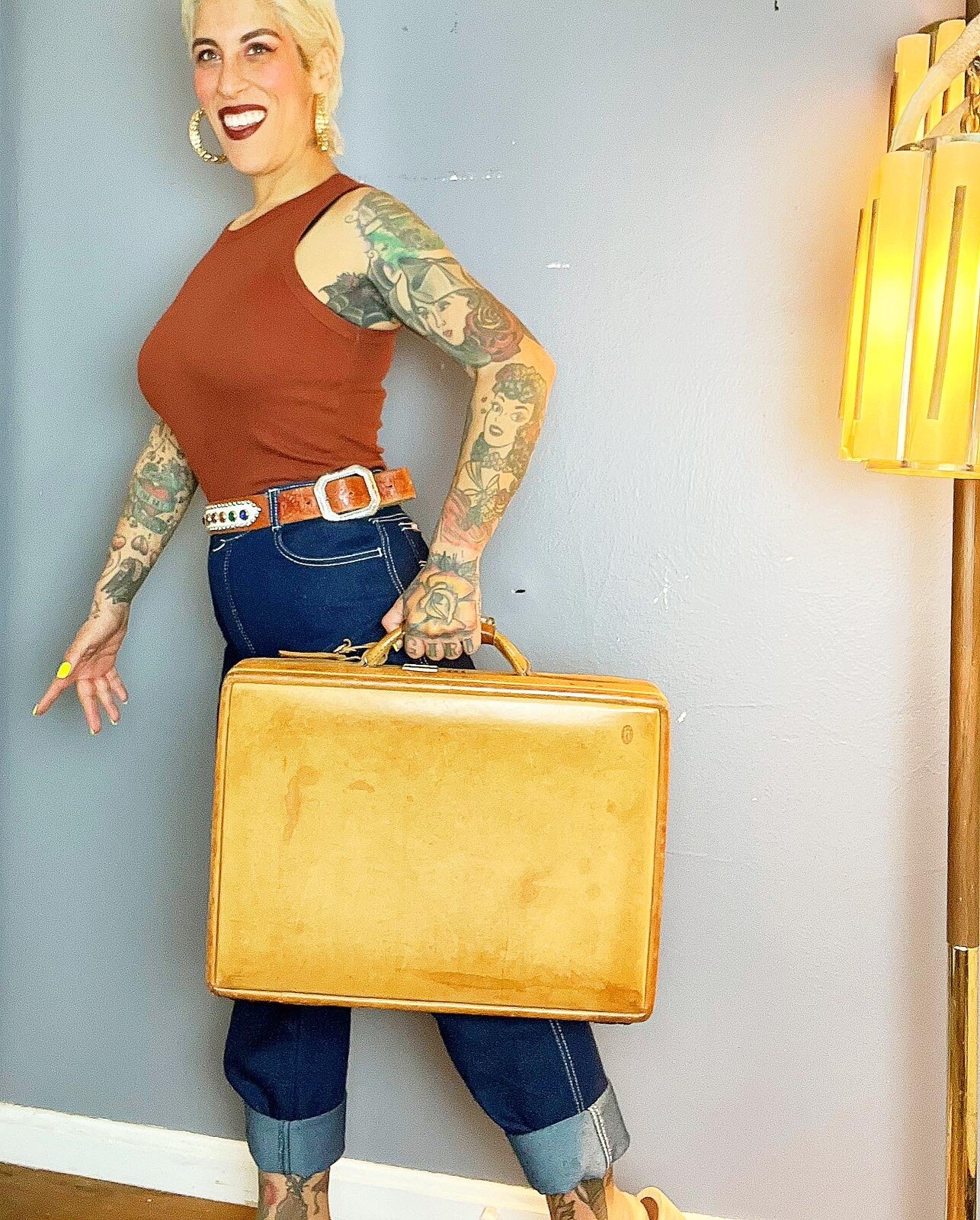 LEATHER HARTMANN LUGGAGE 70’s Vintage Attache Luggage… Gem