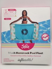 Justice Inflatable Mesh Pool Float Converts to Chair, Drifter, Saddle Or Hammock