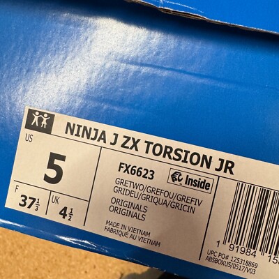Adidas NINJA J ZX TORSION FX6623 KIDS SNEAKERS SIZE 5 | eBay