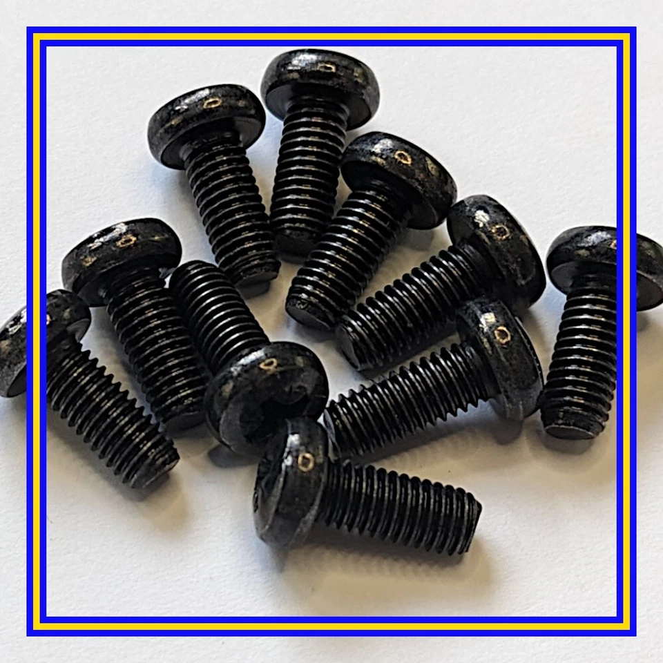 107616 x 10 Ikea metrische Schraube/Bolzen mit Kreuzkopf in schwarz (M5)