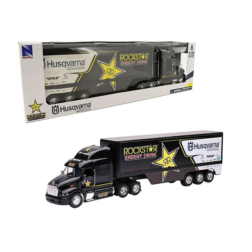 New Ray 1:32 Rockstar Energy Husqvarna Motocross team Truck Toy Model supercross - Image 3 of 3