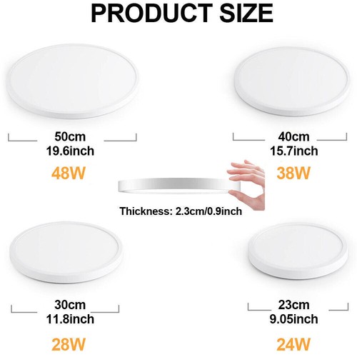 12W-50W Kaltes Weiß LED Deckenleuchte Deckenlampe Badezimmer Küche Flur lampe DE - Bild 40 von 40
