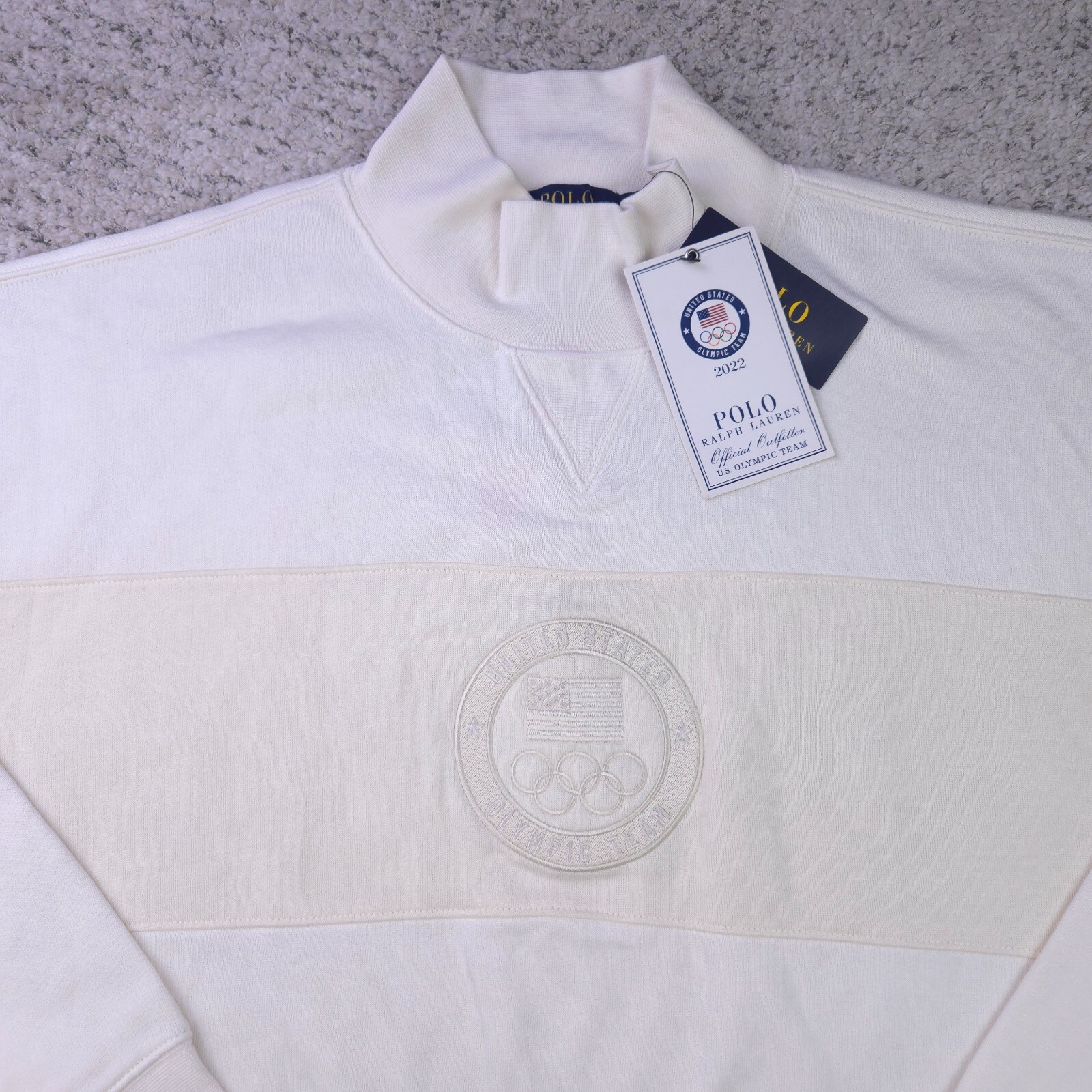 Polo Ralph Lauren squadra olimpica maglione donna XL pullover felpa pony nuovo con etichette