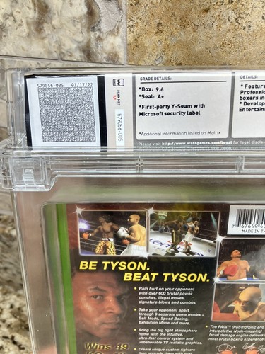 Mike Tyson Heavyweight Boxing (Microsoft XBOX, 2002) WATA 9.6, A+ SEALED, RARE - Picture 9 of 13