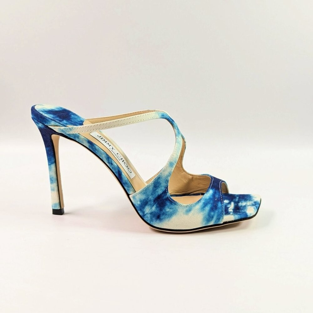 Jimmy Choo Women's Anise 95 High Heel Sandals in Denim Size 37.5