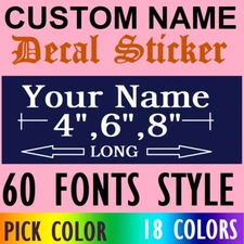 CUSTOM NAME DECAL, Personalized Vinyl Lettering Sticker, Cup, Phone, Tumbler