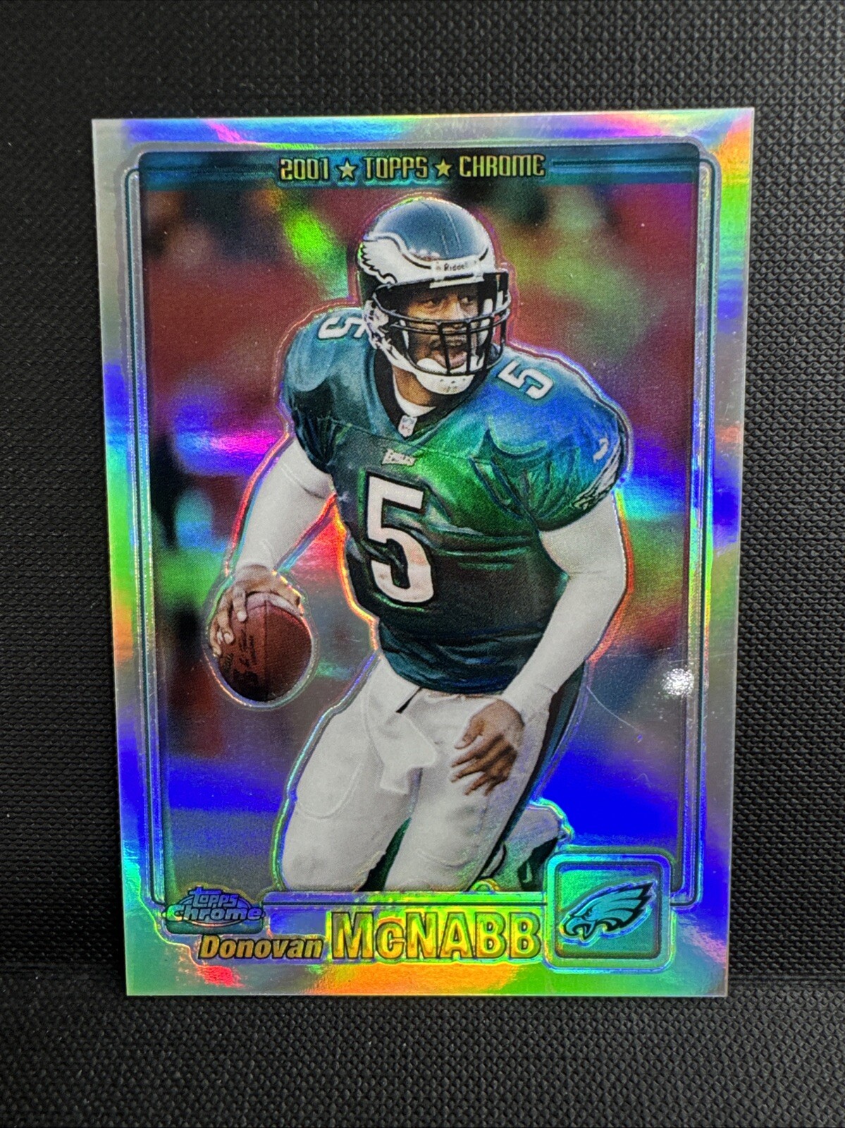 2001 Topps Chrome Refractor #115 Donovan McNabb Eagles Football #/999 A2W