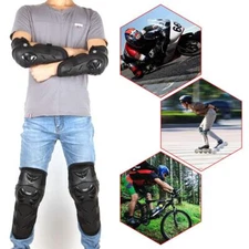 Motorcycle Knee Elbow Pads BMX Bike Motocross Guards Protective Gear Adult 4pc