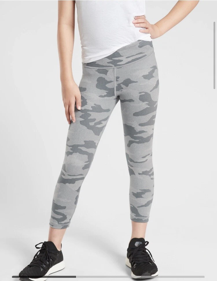 New NWT Girl ATHLETA Gray Camo Print Chit Chat Leggings Pants Sz XS 6