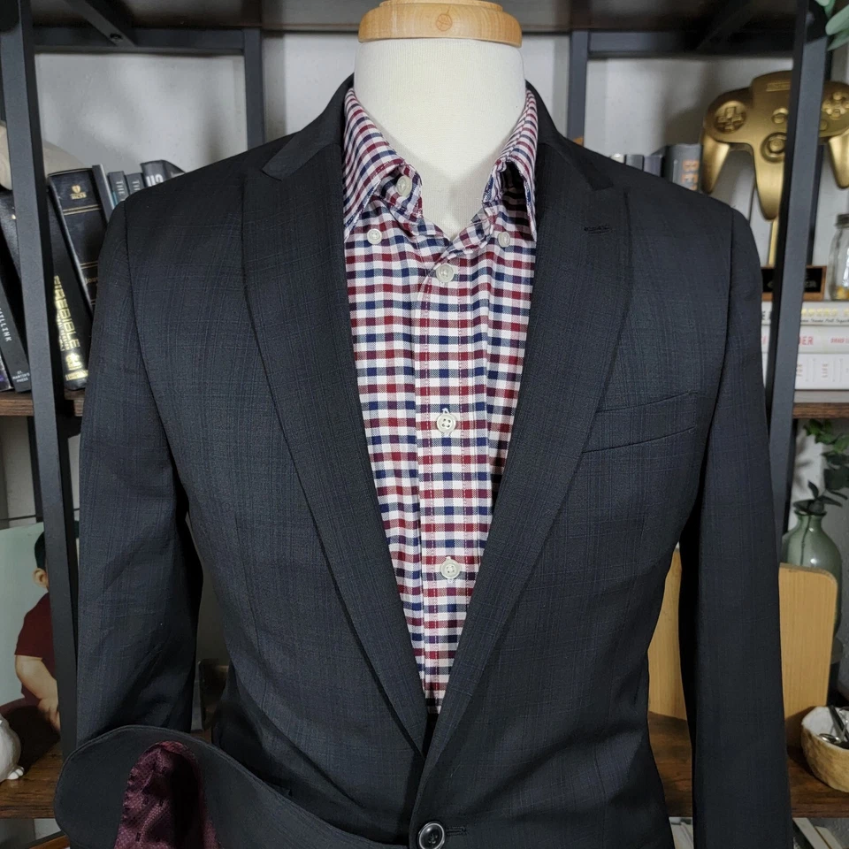 Abrigo Blazer Deportivo Ben Sherman Plectrum Para Hombre Un Botón Elastizado Comodidad 38L NUEVO Foto 2 de 4