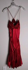 Vintage City Triangles Stunning Red Sparkle Open Back Prom Salsa Dress Medium