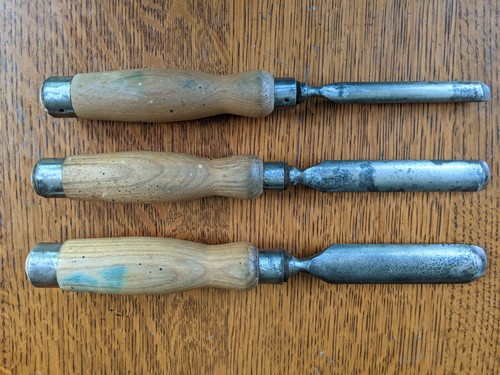 Robert Sorby H0536 Straight Gouges 1/2" 3/4" 1" - Picture 5 of 5