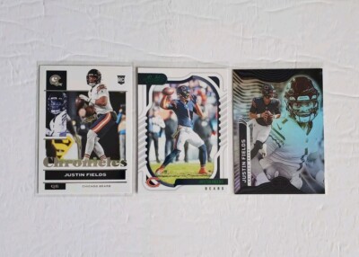 Justin Fields 3 Card Lot W/ Chronicles RC.