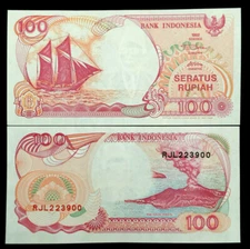 Indonesia 100 Rupiah Banknote World Paper Money UNC Currency Bill Note