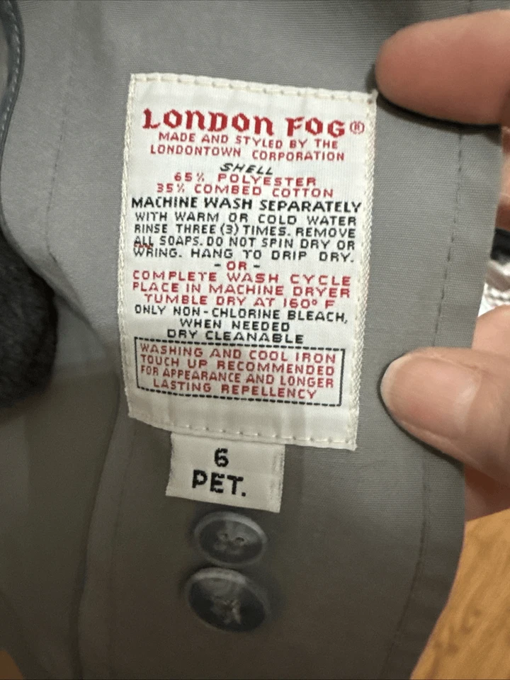 Gabardina vintage London Fog para mujer.  Gris. Forro con cremallera 6P EE. UU. Foto 3 de 4