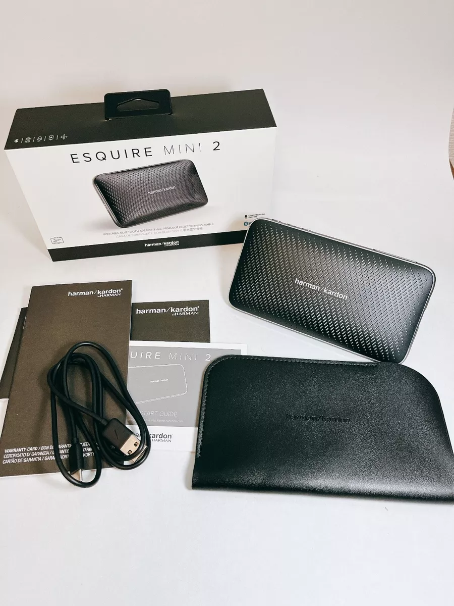 Harman Kardon ESQUIRE MINI 2 Black Ultra Slim Portable Premium Bluetooth  Speaker