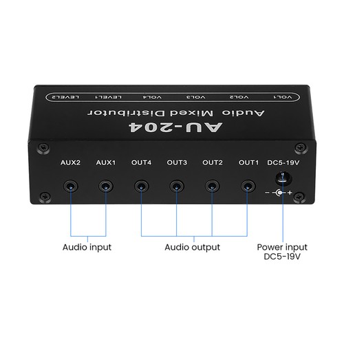 DC 5V-15V Stereo Audio Signal Mixer Board Mix 2way 4way Input 1way Output 3.5mm - Picture 7 of 7