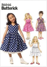 Butterick 6046 Girls Dresses Shrug Sewing Pattern Size 2 to 8 UNCUT