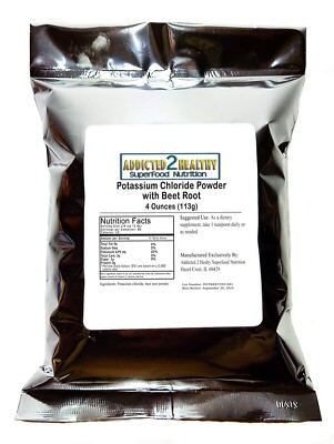 Potassium Chloride Powder with Beetroot 4oz - Blood Pressure + Liver Support