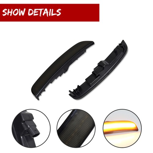 Smoked LED Front & Rear Side Marker Lights For 2015-2023 Chrysler 300 300C 300S - Picture 4 of 11