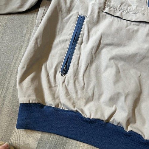 Vintage 80s Woolrich Quarter Zip Pullover Jacket Men's XL Grey Blue Nylon - Picture 5 of 8