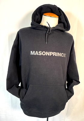 masonprince パーカー　ブラック　Lサイズ New MasonPrince M.P. Studios Black Luxury Hoodie Sweatshirt Logo