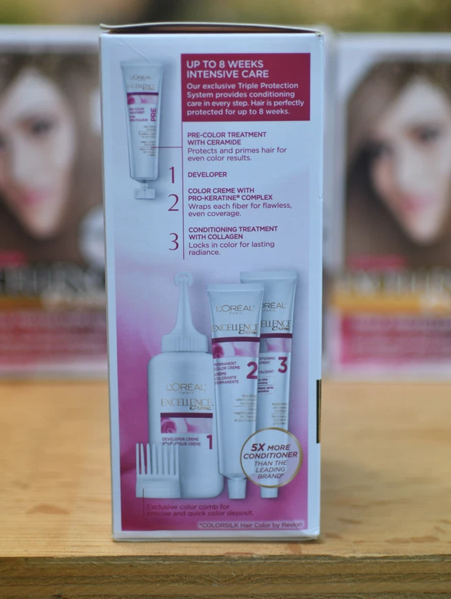 L’Oreal Medio Rubio Ceniza 7-1/A Excellence Crema Nivel 3 Permanente Dmgd Caja Foto 3 de 4