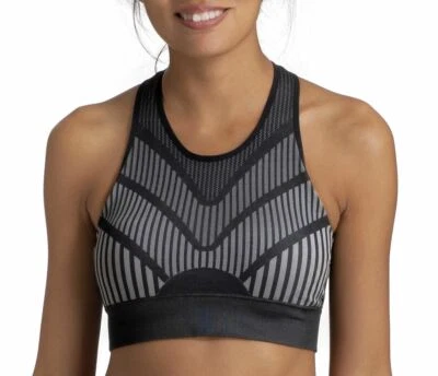 DORINA Noho, Sport BH, High Impact, nahtlos, Rundstrick, Racerback, schwarz grau - Bild 1 von 4