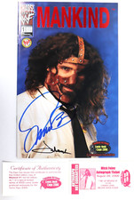 RARE WWF Mankind Mick Foley Autographed Comic Ltd 4500 Expo 2000 Chaos COA E6