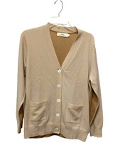 arch4 Camel Baby Goat Cashmere Cardigan Sweater Size Large