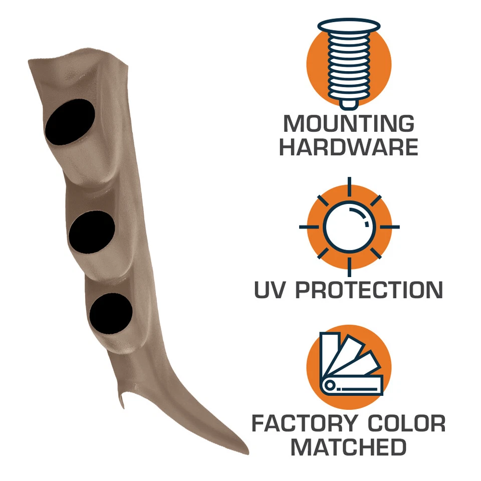 Cápsula de pilar GlowShift bronceada triple calibre 52 mm para GMC Sierra Duramax 2000-2006 Foto 3 de 3