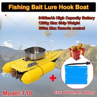 Upgraded T10 Fishing Bait Boat 300m Remote Control+9600mah Rechargeable Battery Upgraded T10 Fishing Bait Boat 300m Remote Control+9600mah Rechargeable Battery