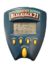 Pocket Blackjack 21 Electronic Hand Held Game Radica 1999 Tested Working