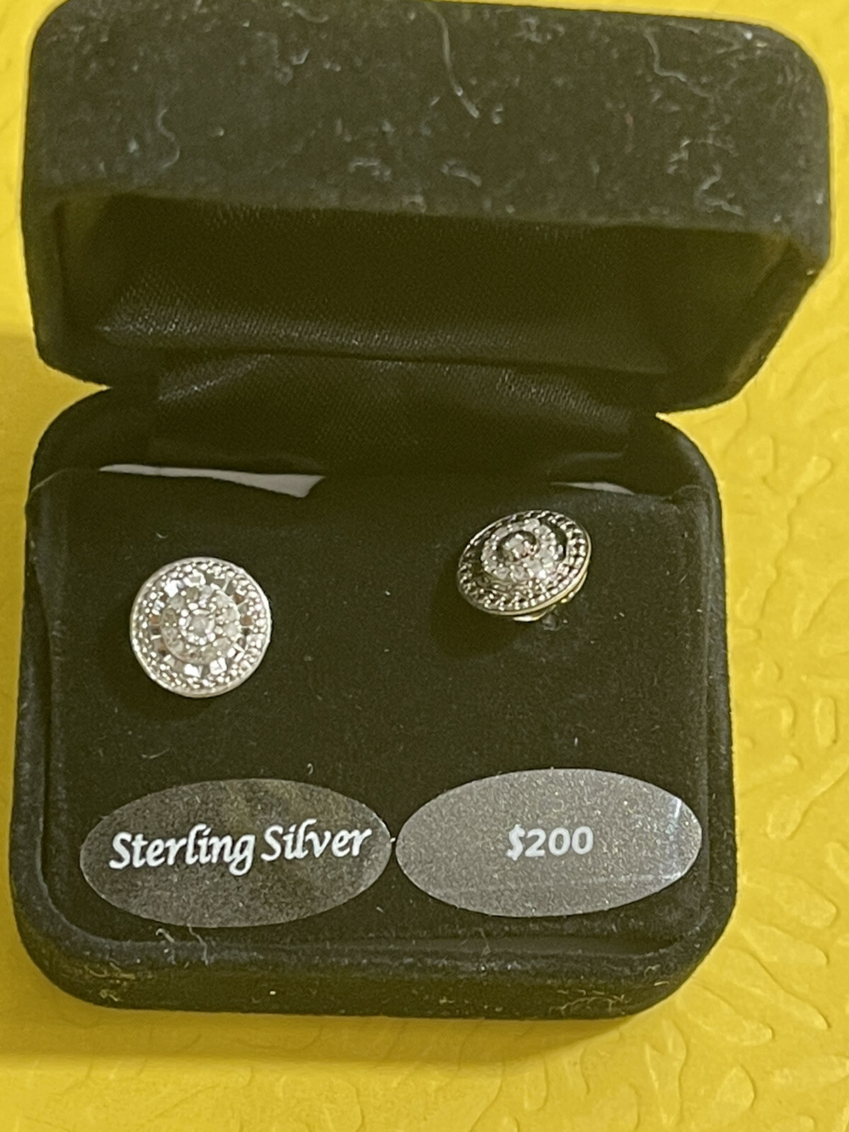 R. H. Macy & Co. Diamond Cluster Stud Earrings in Sterling Silver Mfg