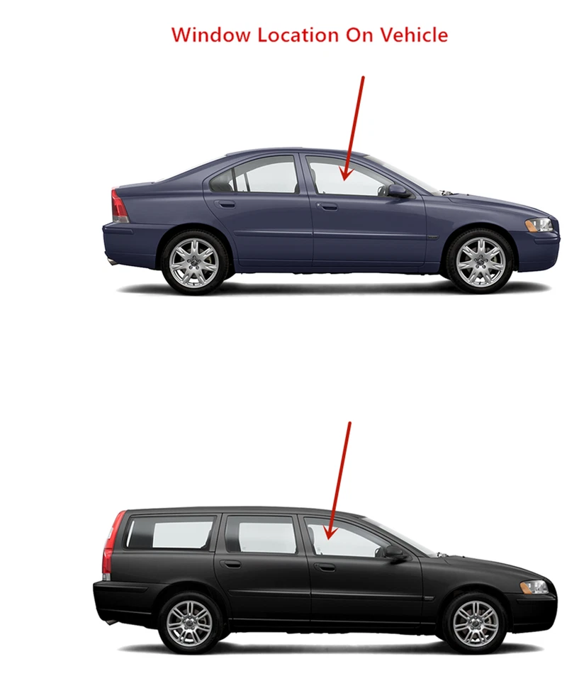 Ajuste 01-09 Volvo S60 01-07 XC70 V70 pasajero lado derecho puerta delantera ventana vidrio Foto 3 de 4