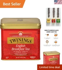 Robust Black Tea Leaves - English Breakfast Blend in 3.53 Ounce Tins, Pack of 6