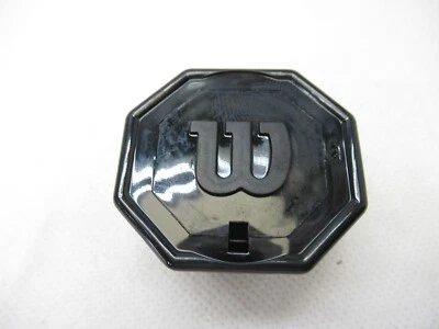 WILSON BLACK PRO STAFF STYLE BUTTCAP FOR TENNIS RACQUETS (#2: 4 1/4) + STAPLES