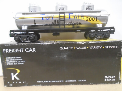 K-Line K636-7401 O Scale 2001 New York City Toy Fair 3 Dome Tank Car W/Orig Box