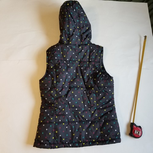 Burton Dry Ride Vest Womens M Medium Black Puffer Hood Winter - Picture 9 of 11