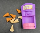 Vtg Barbie Dollhouse Replacement Ice Cream Machine & 8 Light and Dark Cones