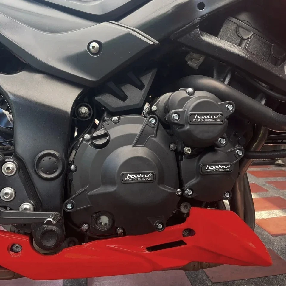 Carbon Fiber Engine Protection Cover For Suzuki GSX-S750 GSX-S750Z 2017-2023 — 第 3/4 张图片