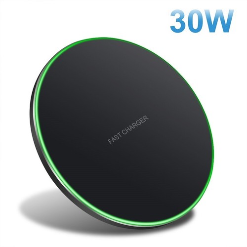 30W Fast Wireless Charging Mat for iPhone 14 13 12 Pro Samsung S23 S22 Z Flip4 - Picture 1 of 18